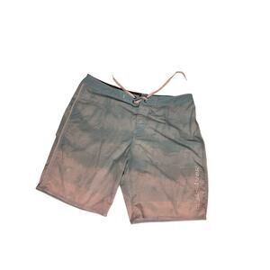 Y2K Quiksilver Highline Board Shorts Mens 36W Swim Trunks Surf Blue Striped